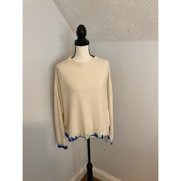 Anthropologie Pilcro The Alani 100% Cashmere Mock Neck Crop Sweater - Size MED - Picture 2 of 11